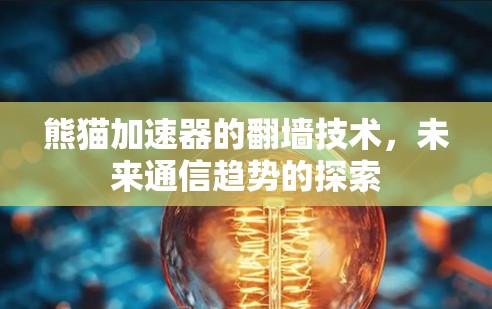 熊猫加速器的翻墙技术,未来通信趋势的探索 熊猫加速器的翻墙技术,未来通信趋势的探索