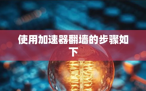 使用加速器翻墙的步骤如下 使用加速器翻墙的步骤如下