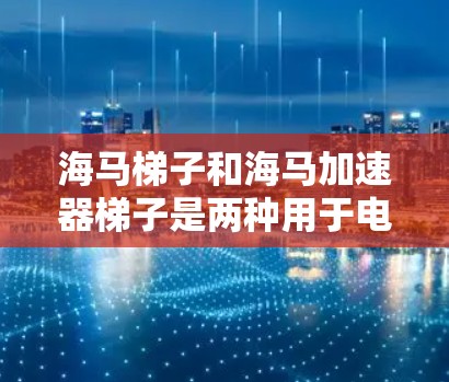 海马梯子和海马加速器梯子是两种用于电子元件和信号处理的工具,尽管它们在功能上有一些相似之处,但它们的应用场景和工作原理有所不同。以下是它们的详细信息 海马梯子和海马加速器梯子是两种用于电子元件和信号处理的工具,尽管它们在功能上有一些相似之处,但它们的应用场景和工作原理有所不同。以下是它们的详细信息