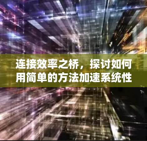 连接效率之桥,探讨如何用简单的方法加速系统性能 连接效率之桥,探讨如何用简单的方法加速系统性能