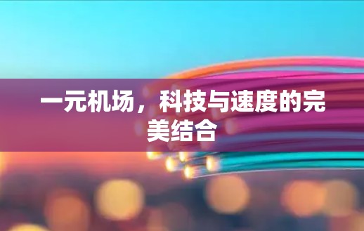 一元机场,科技与速度的完美结合 一元机场,科技与速度的完美结合
