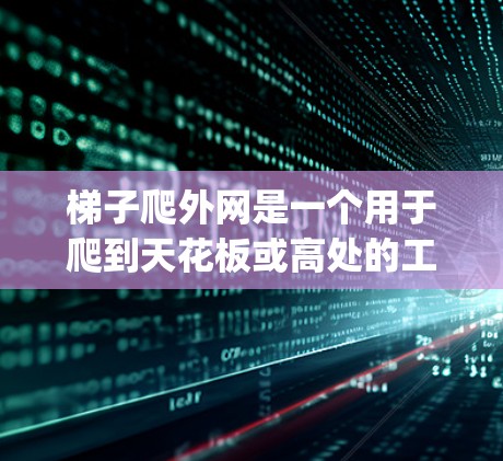 梯子爬外网是一个用于爬到天花板或高处的工具,通常由木头、塑料或金属制成。使用时需要确保梯子保持稳定,避免 topp。以下是关于梯子爬外网的一些详细信息 梯子爬外网是一个用于爬到天花板或高处的工具,通常由木头、塑料或金属制成。使用时需要确保梯子保持稳定,避免 topp。以下是关于梯子爬外网的一些详细信息