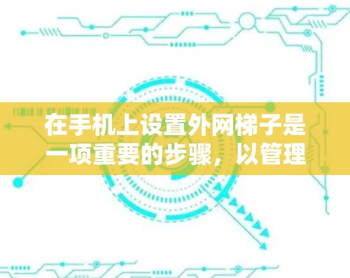 在手机上设置外网梯子是一项重要的步骤,以管理外网流量。以下是一个详细的步骤指南 在手机上设置外网梯子是一项重要的步骤,以管理外网流量。以下是一个详细的步骤指南