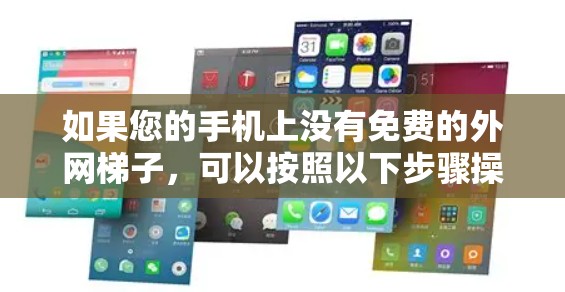 如果您的手机上没有免费的外网梯子,可以按照以下步骤操作 如果您的手机上没有免费的外网梯子,可以按照以下步骤操作