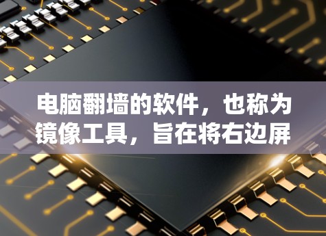 电脑翻墙的软件,也称为镜像工具,旨在将右边屏幕切换到左边,以适应不同屏幕布局或系统需求。以下是详细的步骤和潜在的解决方案 电脑翻墙的软件,也称为镜像工具,旨在将右边屏幕切换到左边,以适应不同屏幕布局或系统需求。以下是详细的步骤和潜在的解决方案