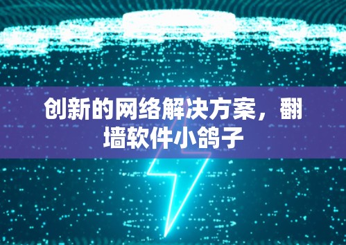 创新的网络解决方案,翻墙软件小鸽子 创新的网络解决方案,翻墙软件小鸽子